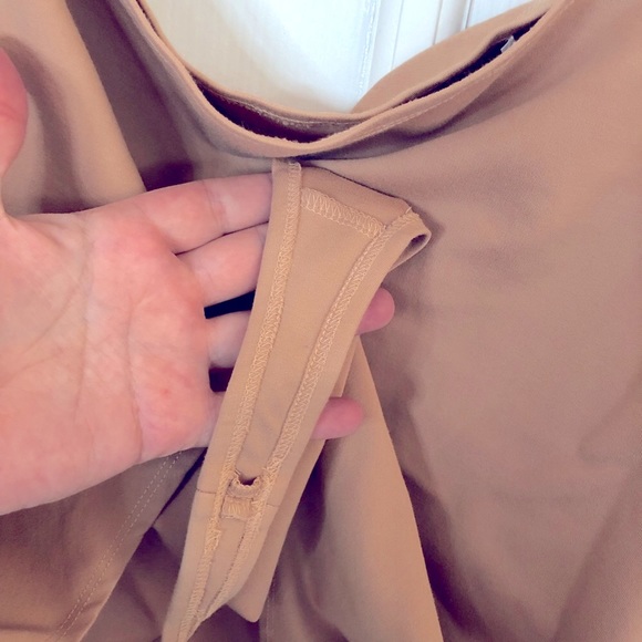 LPA tan one shoulder thong bodysuit - Picture 3 of 7